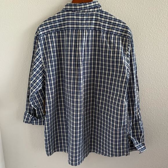 NWT Docker's Men Classic Fit Plaid Check Shirt Blue Hues XL - Picture 9 of 11